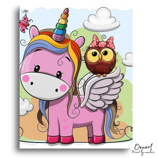 Unicorn & Owl: Paint By Numbers Kit