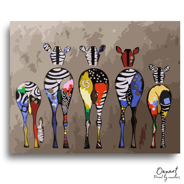 Zebra Family: Paint By Numbers Kit