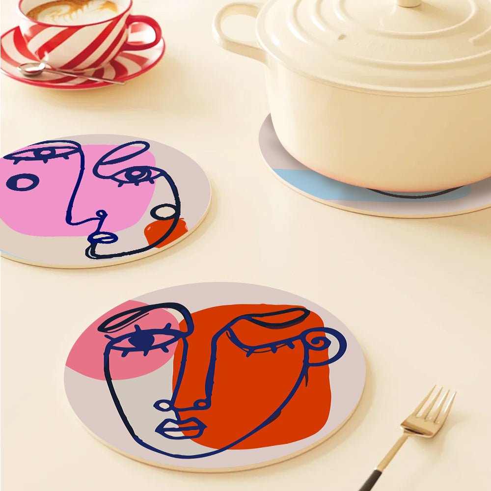 Abstract Faces Placemat Paint Kit - Oenart™