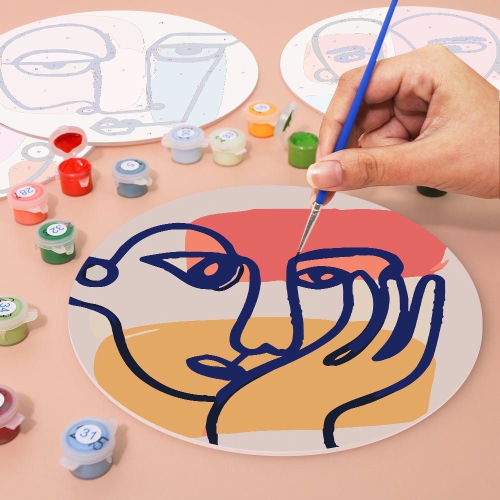 Abstract Faces Placemat Paint Kit - Oenart™