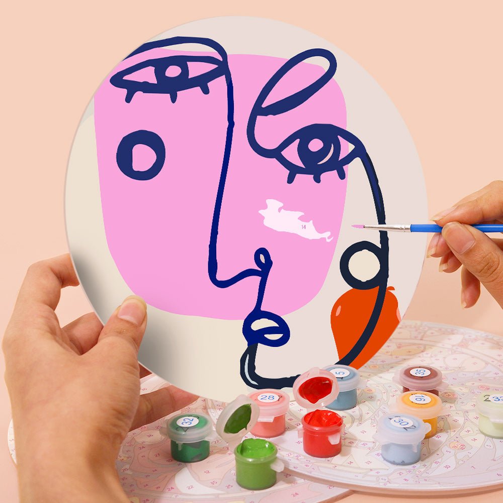 Abstract Faces Placemat Paint Kit - Oenart™