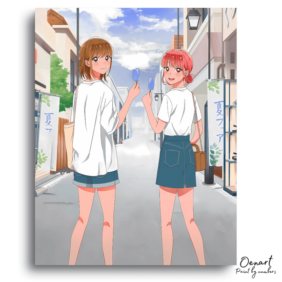 Blue Box: Hina and Chinatsu - Anime Paint By Numbers Kit - Oenart™