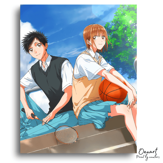 Blue Box: Taiki & Chinatsu - Anime Paint By Numbers Kit - Oenart™