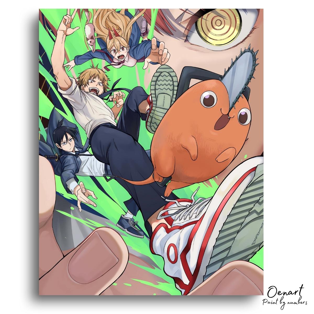 Chainsaw Man: Heroes - Anime Diamond Painting - Oenart™