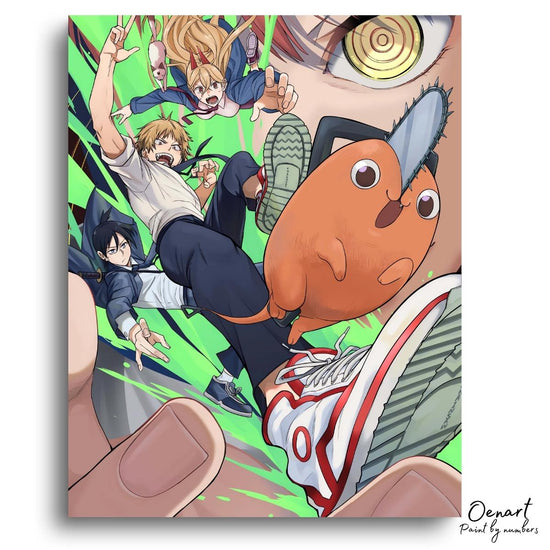 Chainsaw Man: Heroes - Anime Diamond Painting - Oenart™