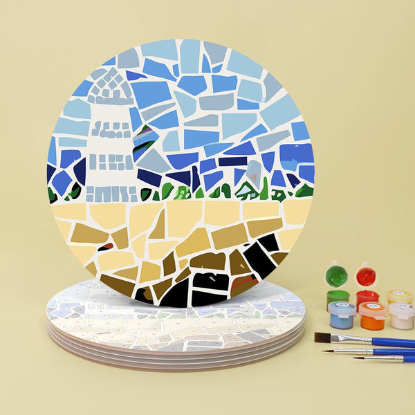 Coastal Mosaic Placemat Paint Kit - Oenart™