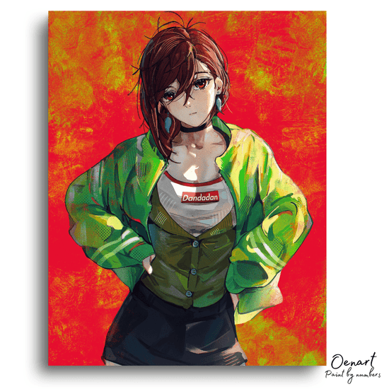 Dandadan: Momo Ayase - Anime Paint By Numbers Kit - Oenart™