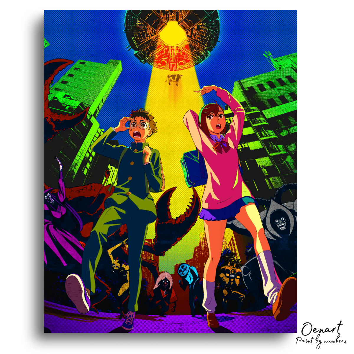 Dandadan: Okarun & Momo - Anime Paint By Numbers Kit - Oenart™