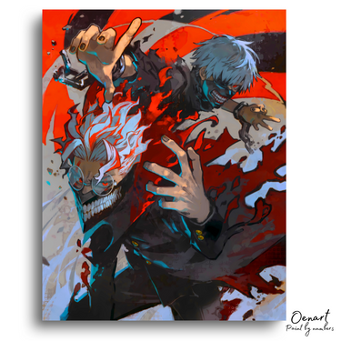 Dandadan - Tokyo Ghoul: Cross Over - Anime Paint By Numbers Kit