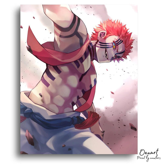 Demon Slayer: Akaza Smile - Anime Diamond Painting - Oenart™