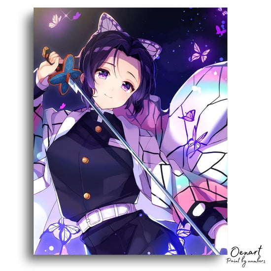 Demon Slayer: Purple Shinobu - Anime Diamond Painting - Oenart™