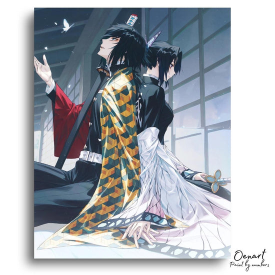 Demon Slayer: Shinobu & Giyu - Anime Diamond Painting - Oenart™