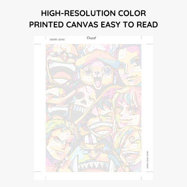 One Piece: Straw Hat Crew Pop Art - Anime Paint By Numbers Kit