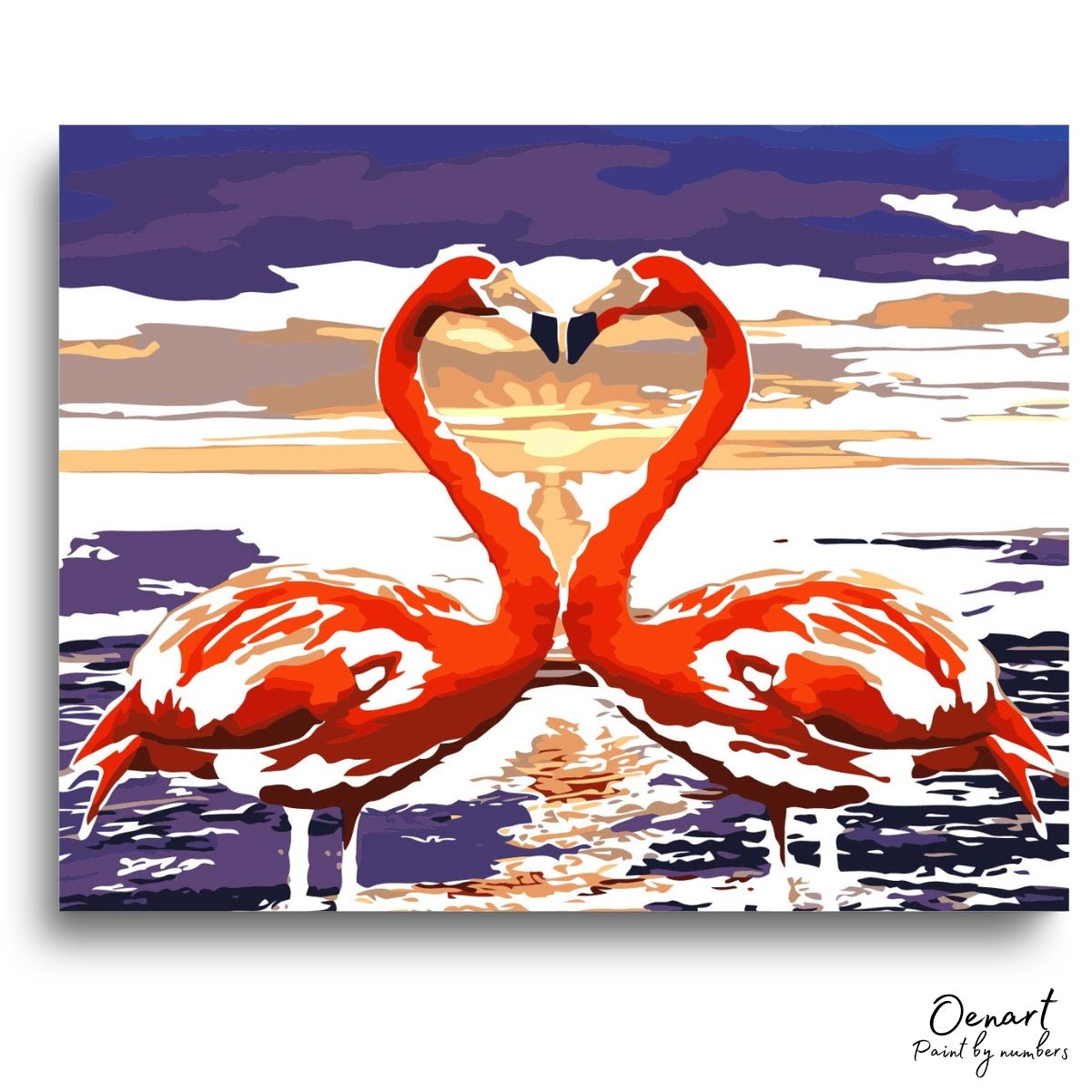 Flamingo Heart - Diamond Painting Kit - Oenart™
