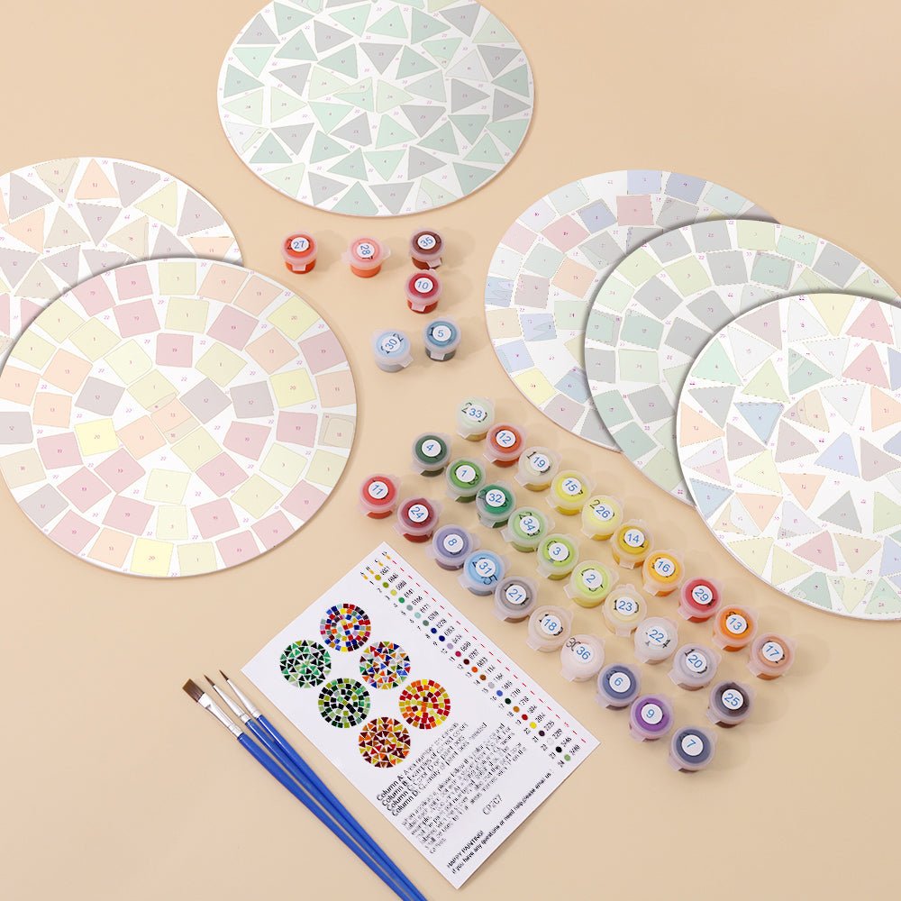 Geometric Mosaic Placemat Paint Kit - Oenart™