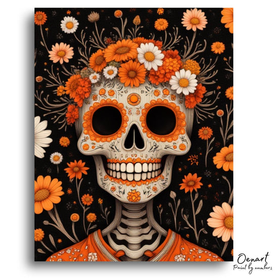 Halloween Flowers - Paint By Numbers Kit - Oenart™