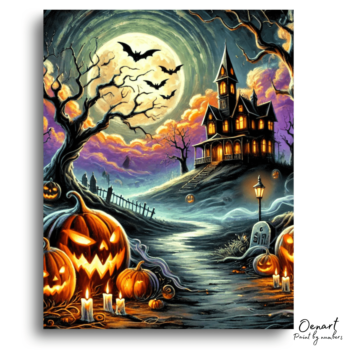 Halloween Moon Light - Paint By Numbers Kit - Oenart™