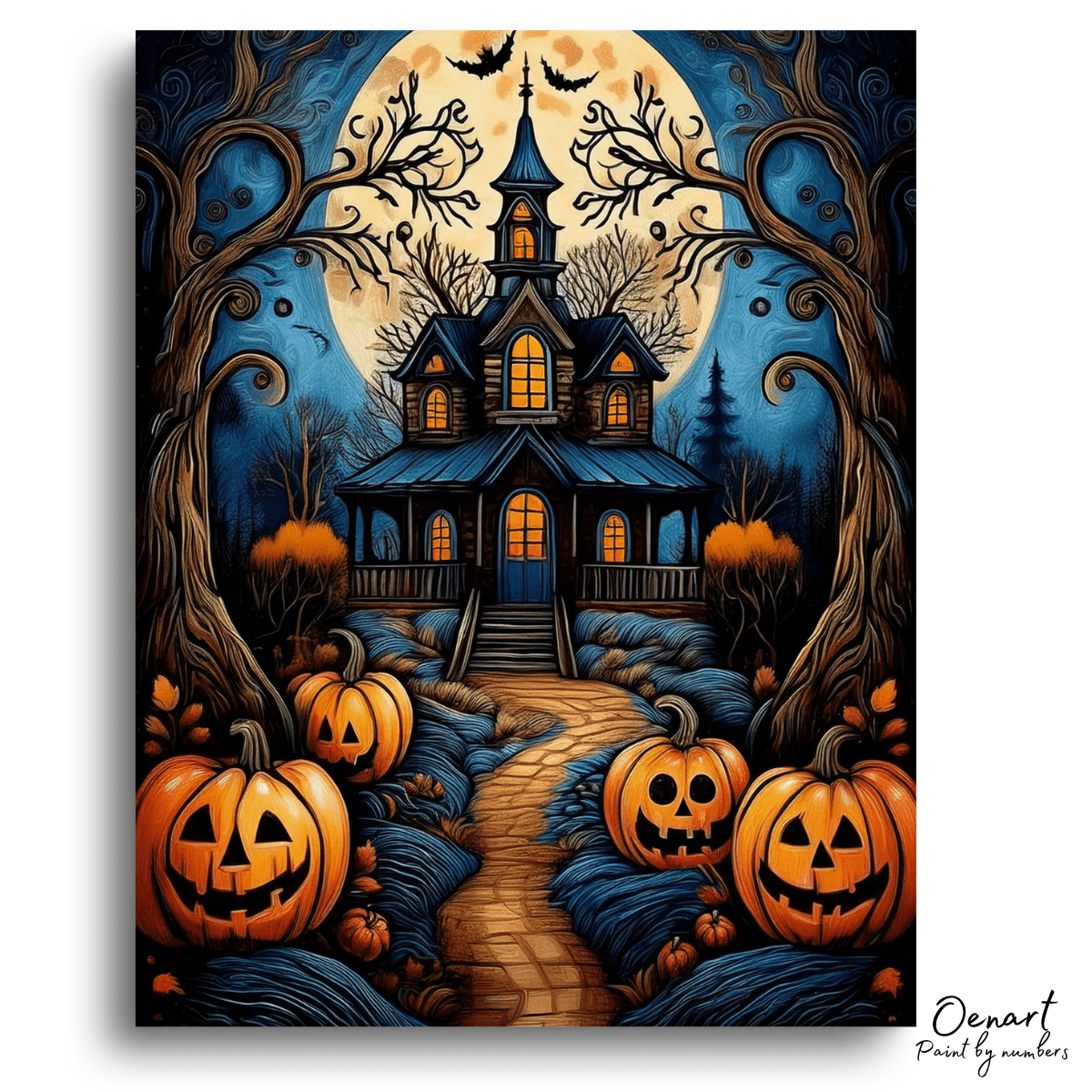 Halloween Spooky House - Paint By Numbers Kit - Oenart™