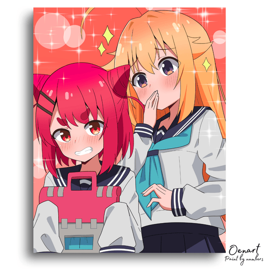 My Deer Friend Nokotan: Koshi & Neko Nekoyamada - Anime Paint By Numbers Kit - Oenart™