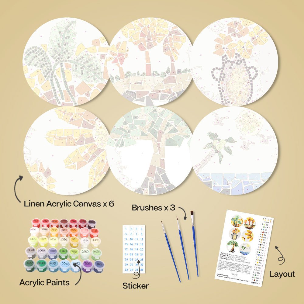 Nature - Inspired Mosaic Placemat Paint Kit - Oenart™