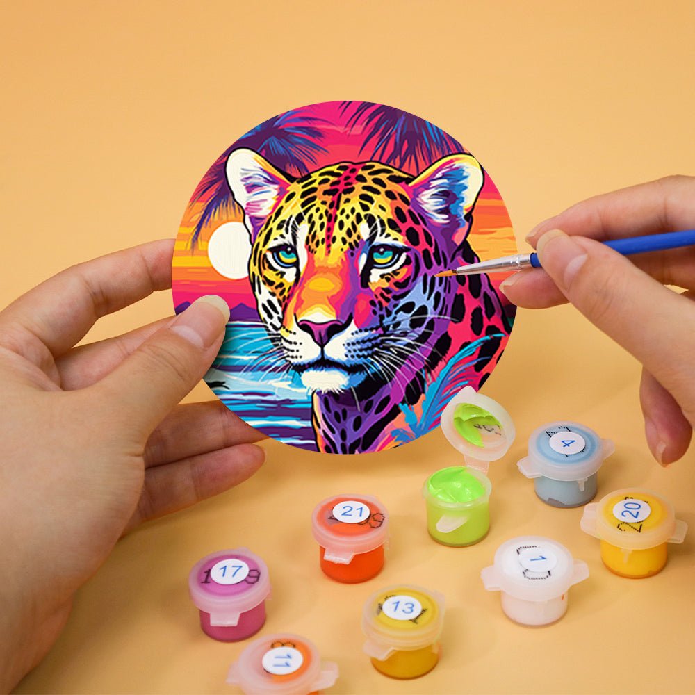 Neon Animals Paint by Numbers Coaster Set - Oenart™