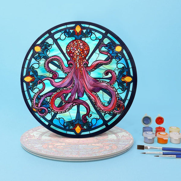 Ocean Life Stained Glass Placemat Paint Kit - Oenart™