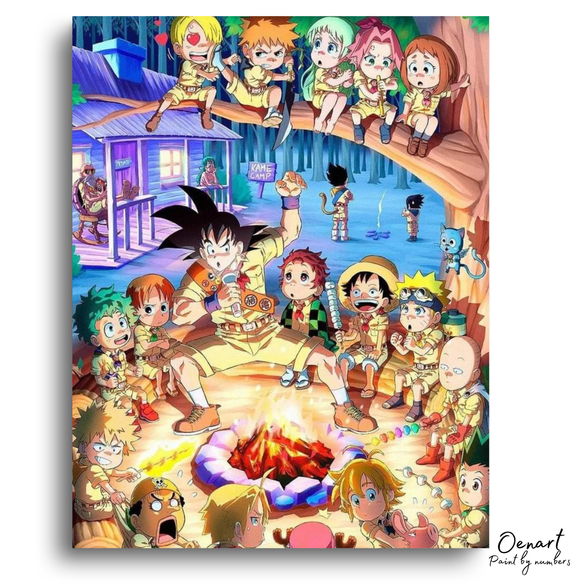 Create & Paint Anime Figures - Anime Paint By Numbers Kit