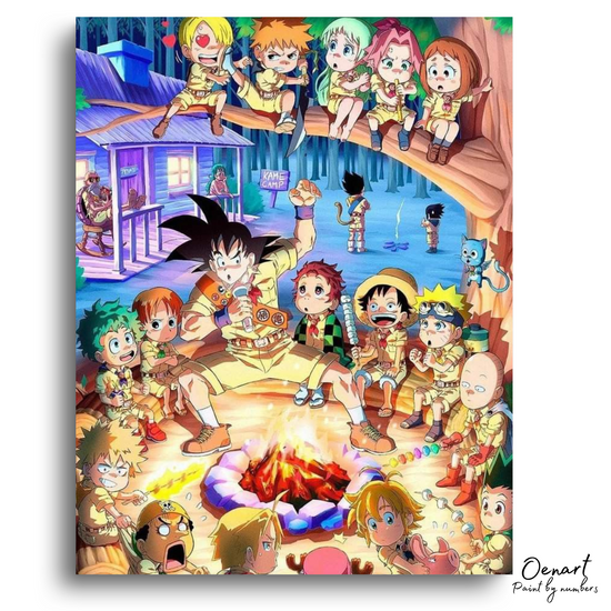 Create & Paint Anime Figures - Anime Paint By Numbers Kit