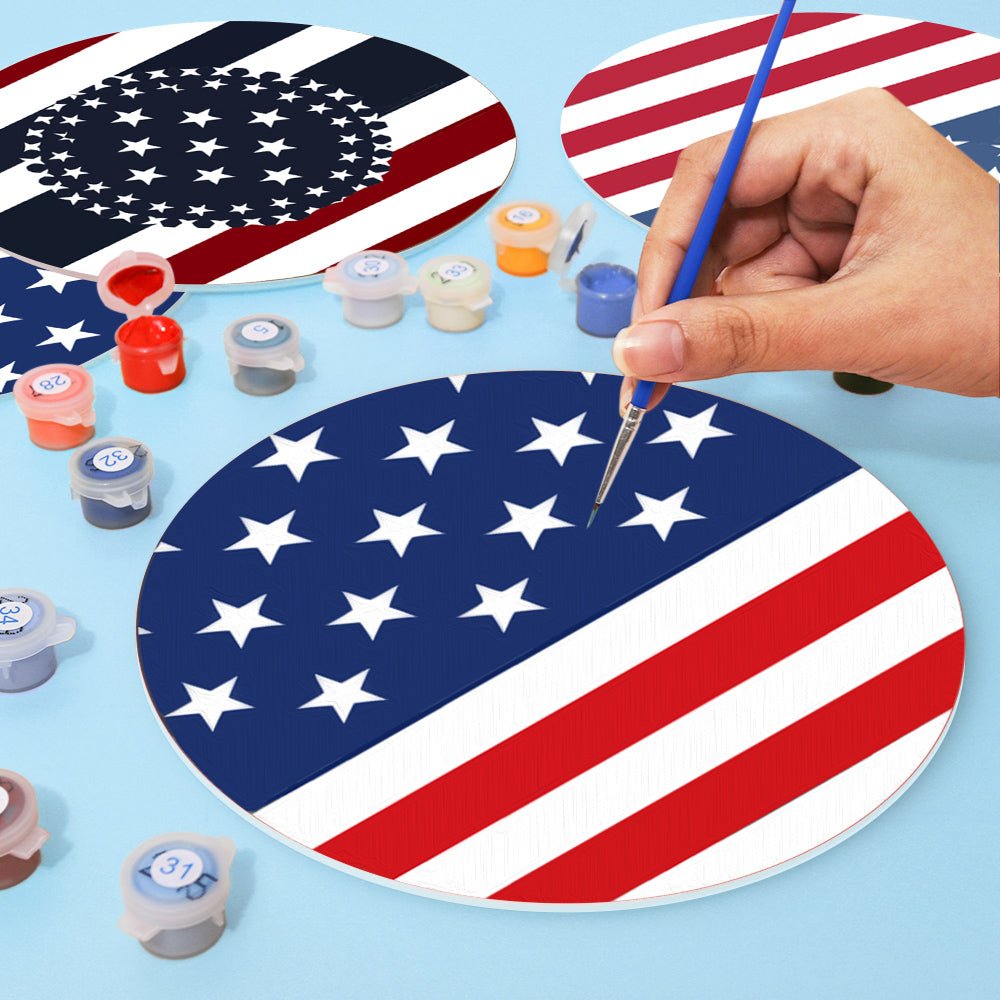 Patriotic Stars & Stripes Placemat Paint Kit - Oenart™