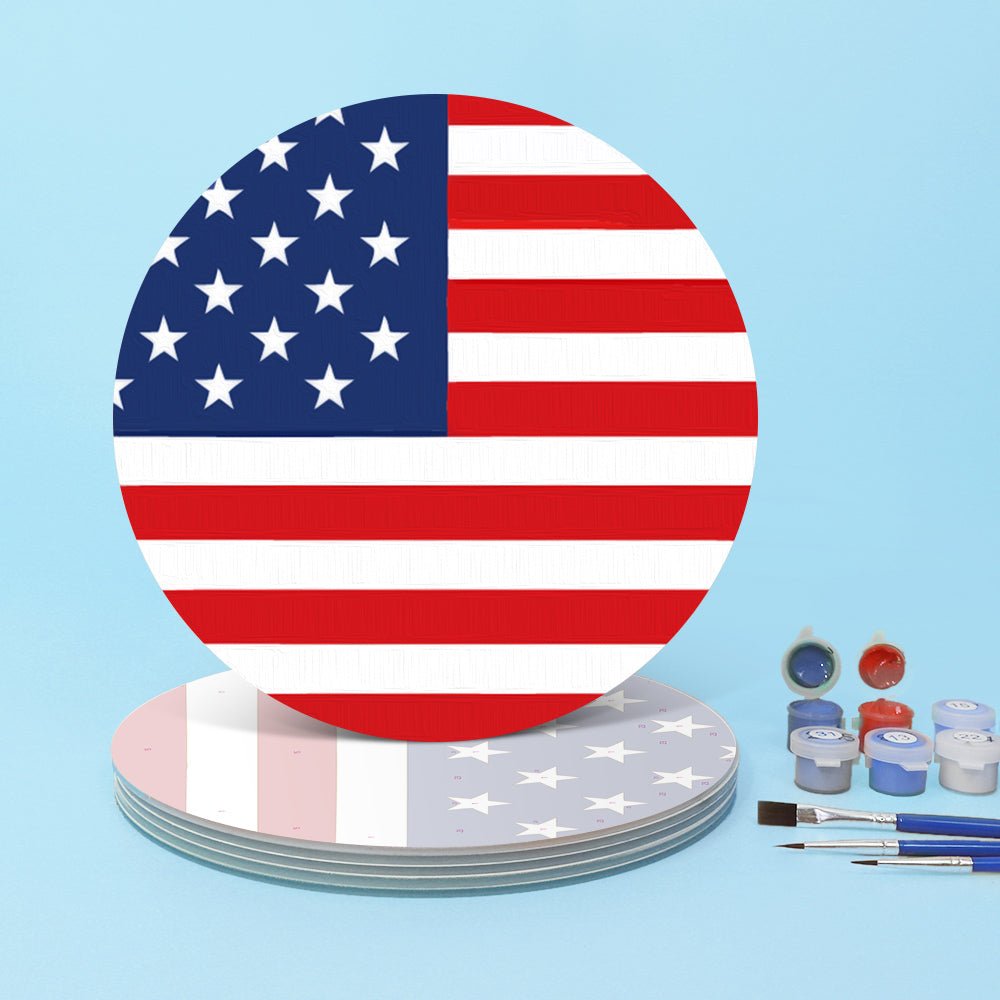 Patriotic Stars & Stripes Placemat Paint Kit - Oenart™