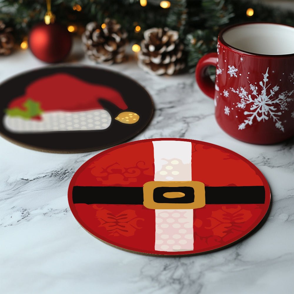 Santa Custom Paint by Numbers Coaster Set - Oenart™