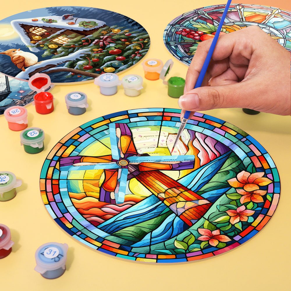 Scenic Stained Glass Placemat Paint Kit - Oenart™