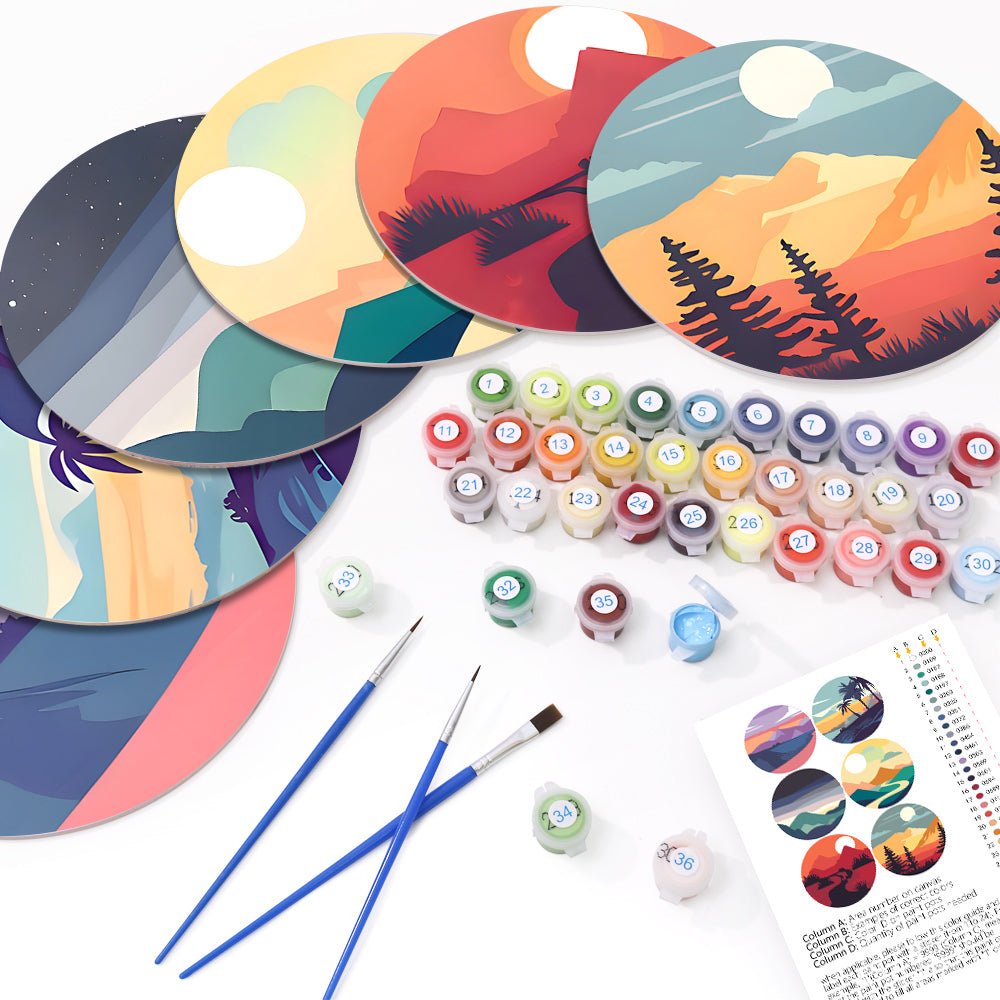 Serene Landscape Placemat Paint Kit - Oenart™