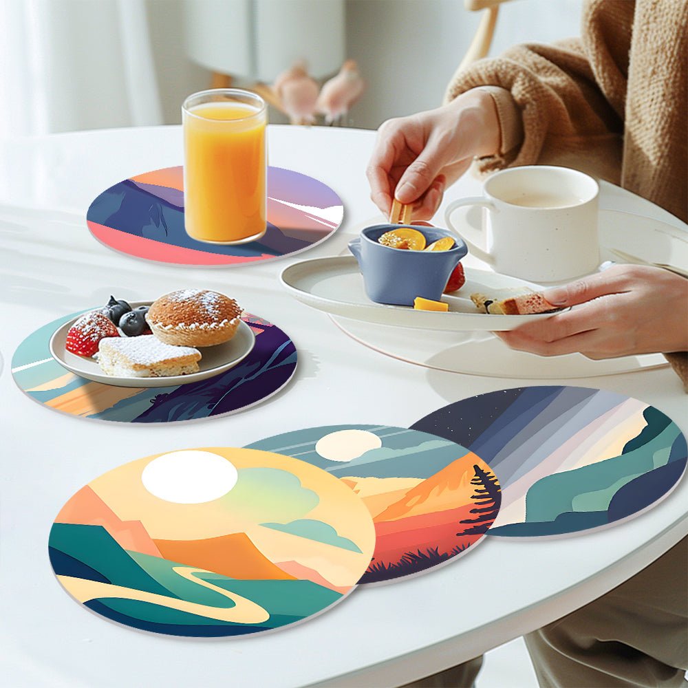 Serene Landscape Placemat Paint Kit - Oenart™