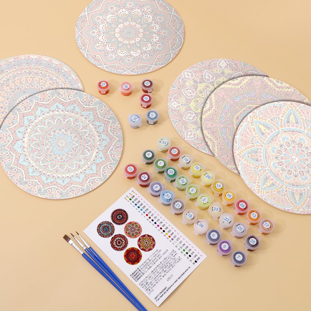 Vibrant Mandala Placemat Paint Kit - Oenart™