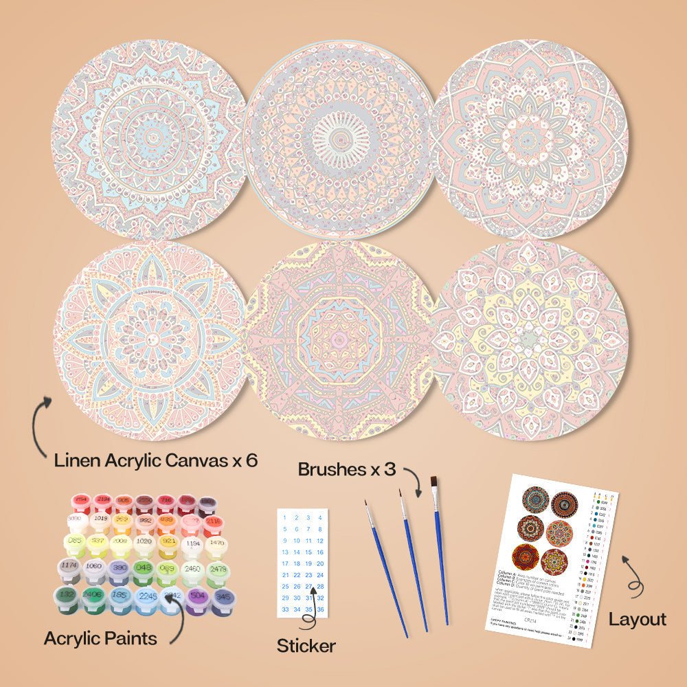 Vibrant Mandala Placemat Paint Kit - Oenart™