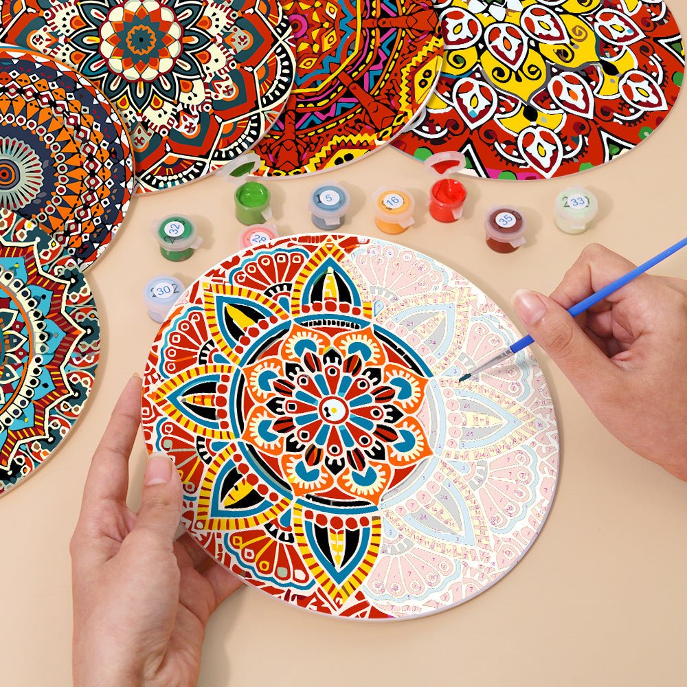 Vibrant Mandala Placemat Paint Kit - Oenart™