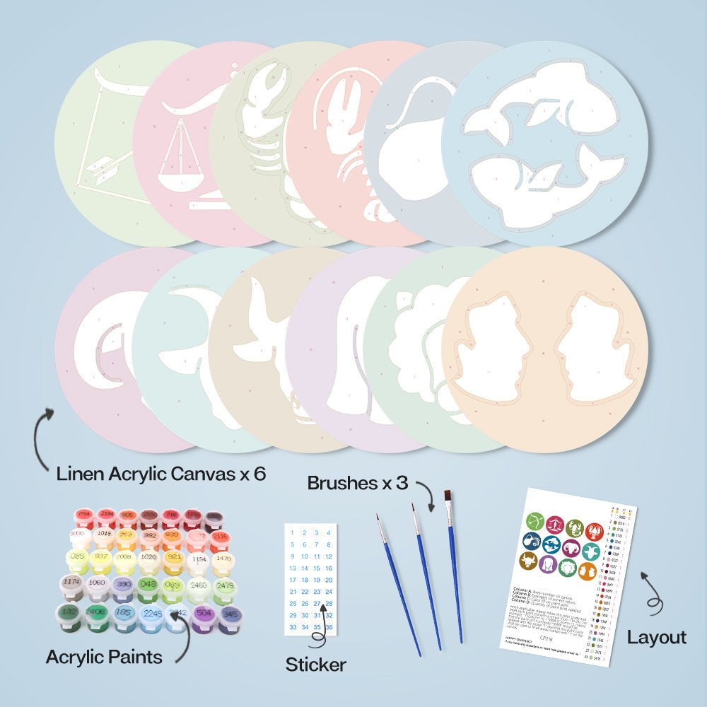 Zodiac Sign Placemats Paint Kit - Oenart™
