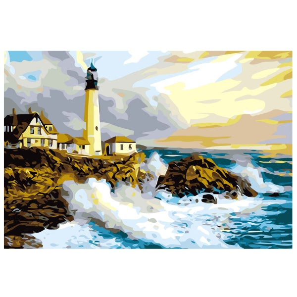 Lighthouse Waves - Paint By Numbers Kit