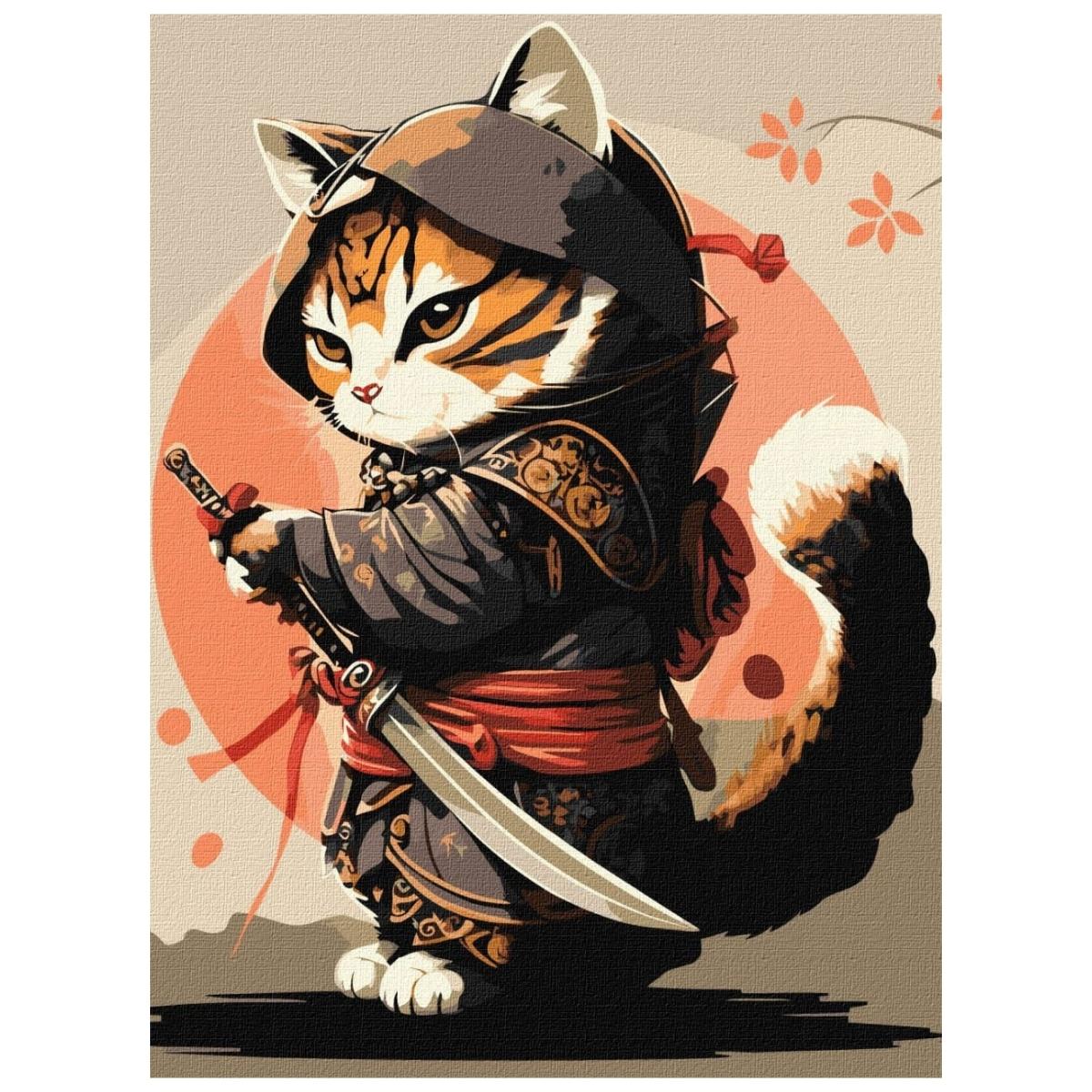 Ninja Cat - Paint By Numbers Kit