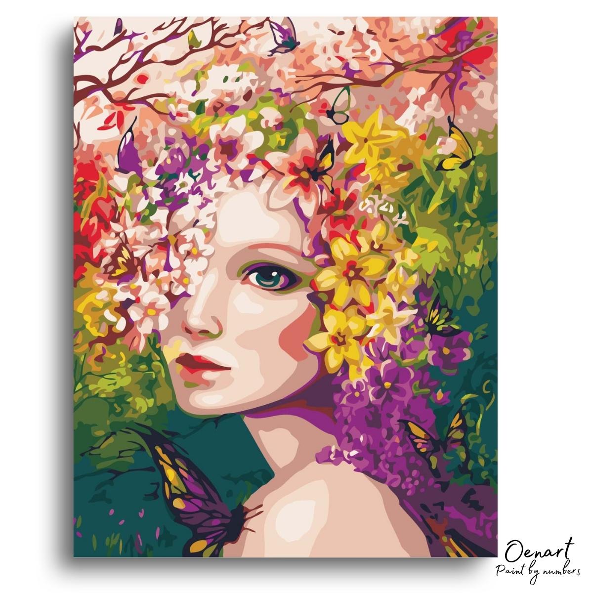 Lady Flower - Paint By Numbers Kit