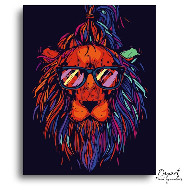 Stylish Lion - Paint By Numbers Kit