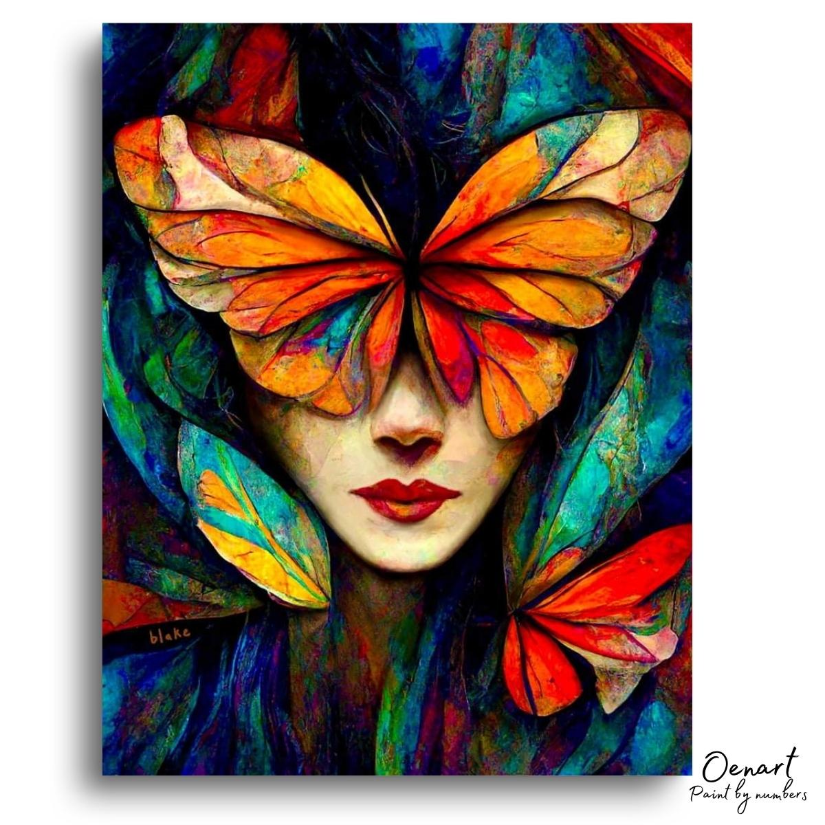 Butterfly Portrait - Paint By Numbers Kit