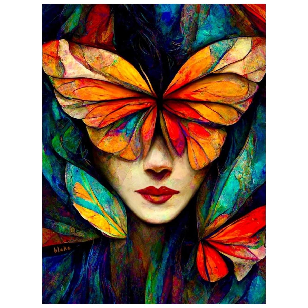 Butterfly Portrait - Paint By Numbers Kit