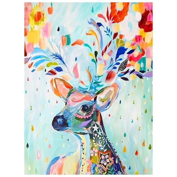 Colored Deer - Paint By Numbers Kit