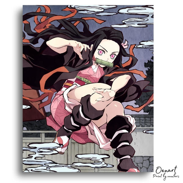 Demon Slayer: Nezuko Fight - Anime Paint By Numbers Kit