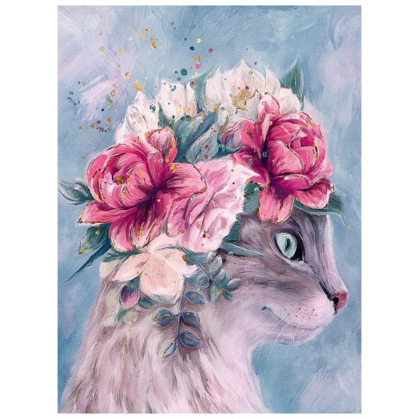 Crowned Cat - Paint By Numbers Kit