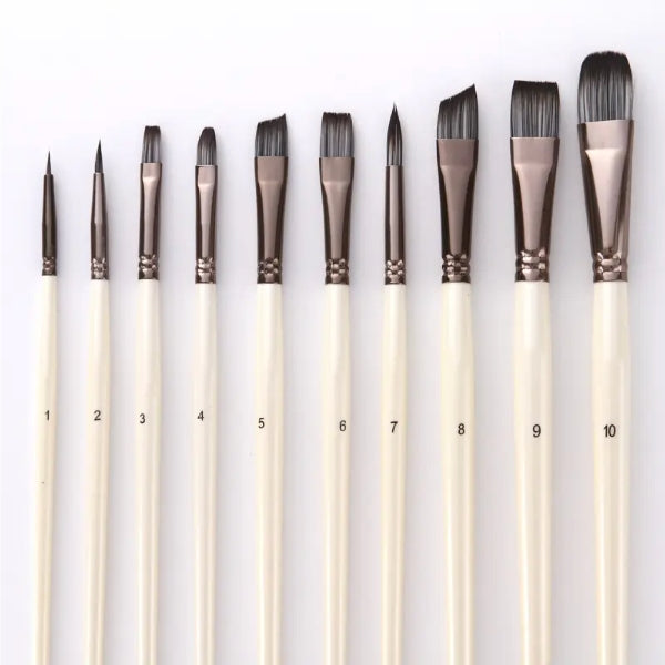 Premium Paint Brushes (10-Pack)