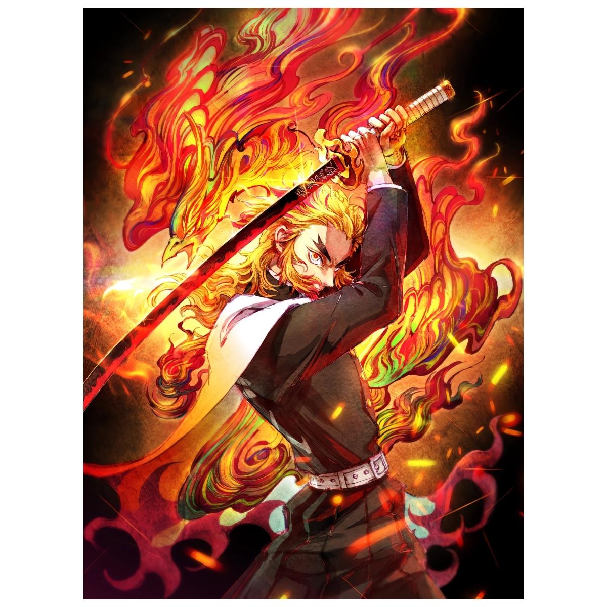 Demon Slayer: Fire It UP - Anime Paint By Numbers Kit