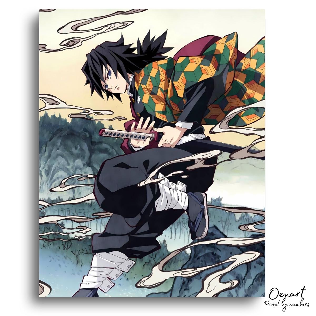 Demon Slayer: Giyu Jump - Anime Paint By Numbers Kit